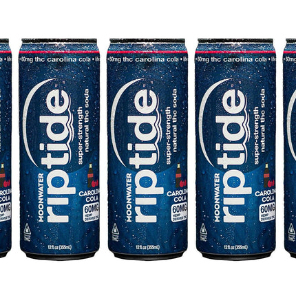 Moonwater Riptide Natural Hemp-Derived D9 THC Infused Soda | 12oz | 60mg | 24ct Case