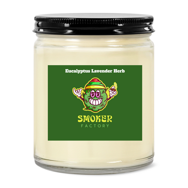 9oz Clear Jar Candle | 3"x2" Clear Label | Black Lid