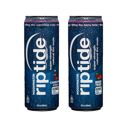Moonwater Riptide Natural Hemp-Derived D9 THC Infused Soda | 12oz | 60mg | 24ct Case
