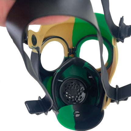 Multi-Colored Silicone Skull Gas Mask Bong