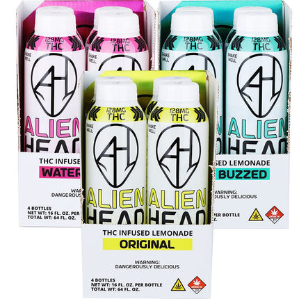 Alien Head D9 THC Lemonade | 16oz | 128mg | 4ct