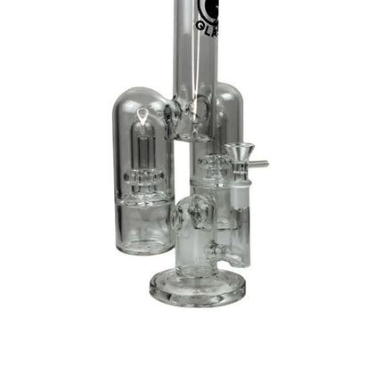 Daze Glass - 14" Rocket Ship Dual Showerhead Perc Glass Water Pipe