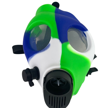 Multi-Colored Silicone Skull Gas Mask Bong