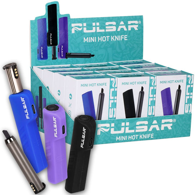 12CT DISPLAY - Pulsar Mini Hot Knife - 180mAh / Assorted Colors