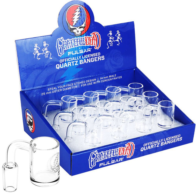 12CT DISPLAY - Grateful Dead x Pulsar Etched Quartz Banger - 14mm M